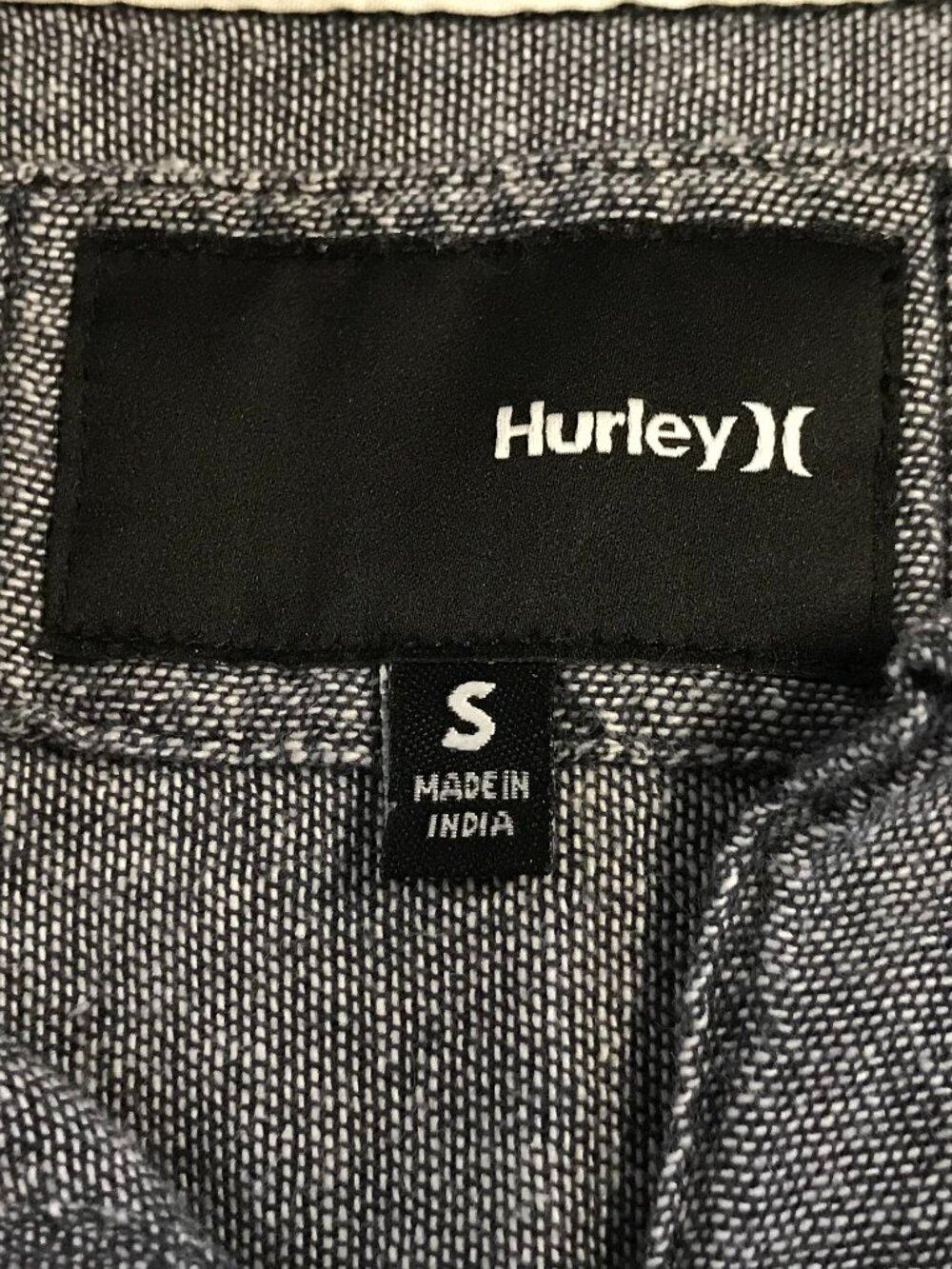 Hurley Ex-Boyfriend Wilson Fit Shirt S 100% Cotton Charcoal Gray - Picture 9 of 13